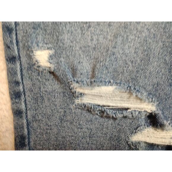 Style and Co Bermuda Shorts Womens Size 4 Blue Stretch Denim Distressed - Picture 11 of 16